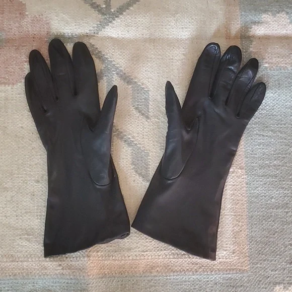 Vintage Black Nordstrom Leather Gloves - Picture 6 of 9